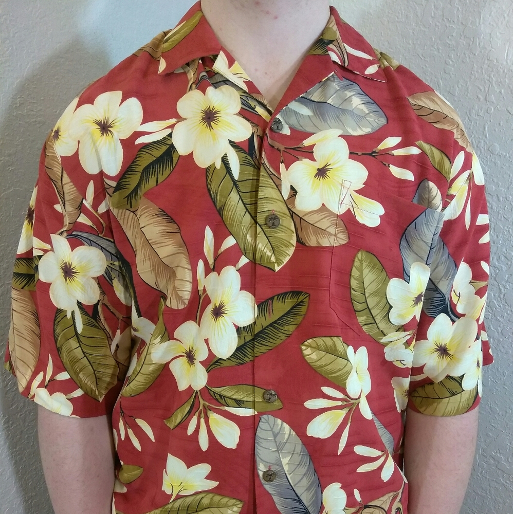 Jamaica Jaxx Hawaiian Silk Shirt Floral